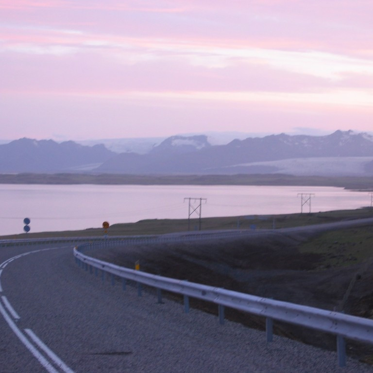 Útsýni frá gangamunna Hafnar megin.