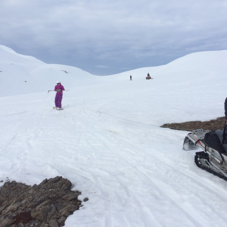 Sumir f&oacute;ru upp &iacute; togi.